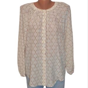 Club Monaco 100% Silk Button‎ up shirt